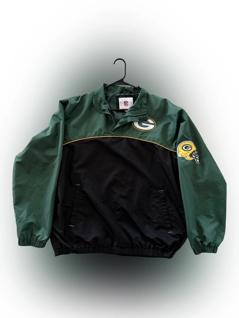 VTG G-III Sports NFL Green Bay Packers quarter-zip windbreaker pullover Size Med